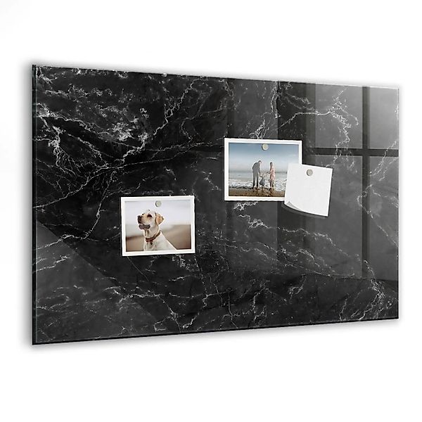 Tulup Magnettafel Aus Glas Schwarzer Marmor 60x40 cm Whiteboard Magnetisch günstig online kaufen