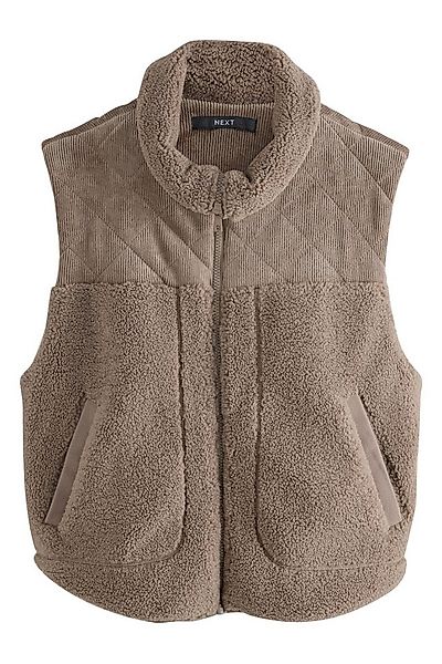 Next Steppweste Gilet aus Cord/Borg mit Reißverschluss (1-tlg) günstig online kaufen