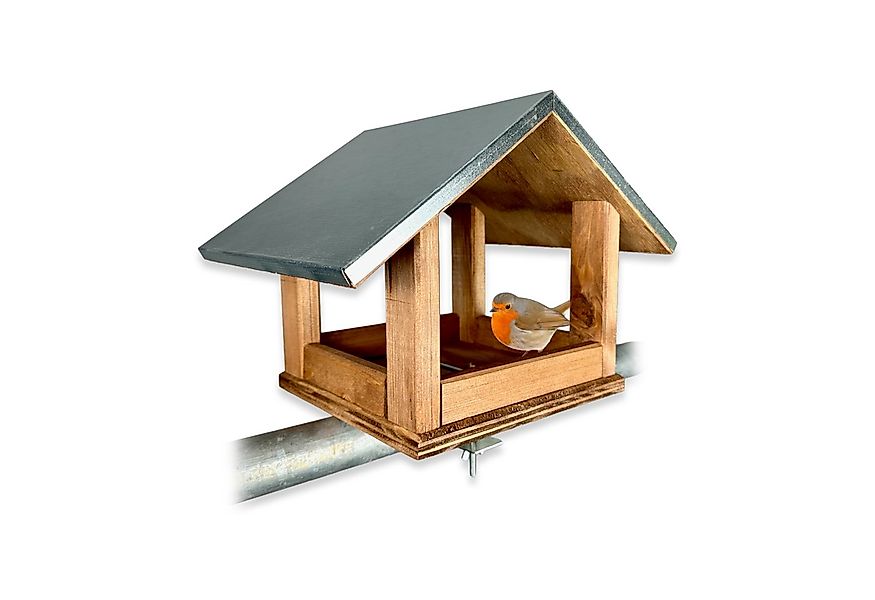 gartenetage Vogelhaus Balkonvogelhaus mit Metalldach – wetterfestes Futterh günstig online kaufen