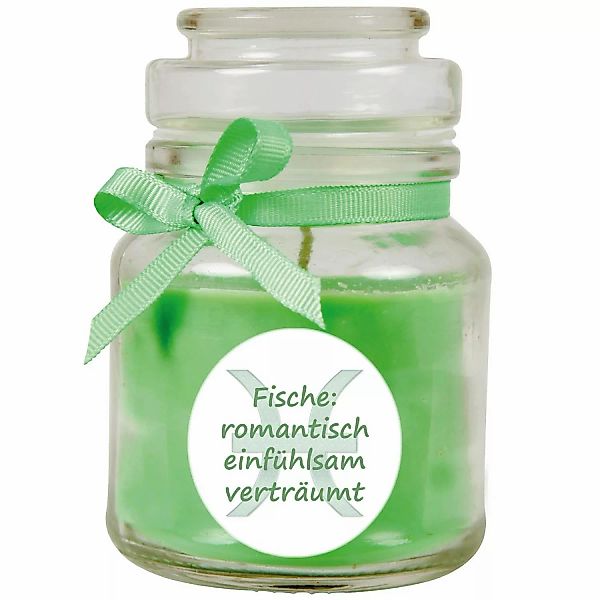 HS Candle Duftkerze & Glas Sternzeichen Coconut Limes 30 Stunden Fische günstig online kaufen