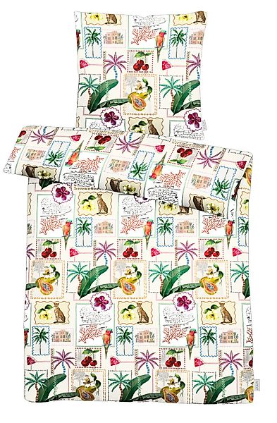APELT Bettwäsche "Bahia GOTS" 2 tlg. Bettwäsche-Set mit Reißverschluss, Bau günstig online kaufen