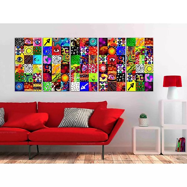 Bild auf Leinwand Colourful Abstraction XXL günstig online kaufen