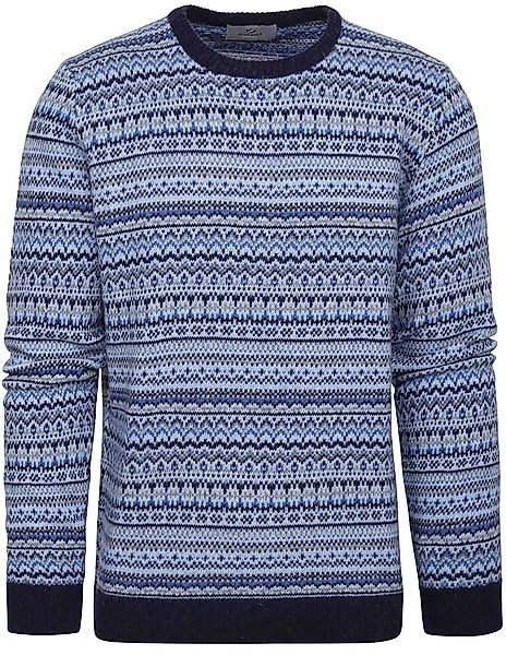 Suitable Prestige Fair Isle Pullover Blau - Größe XXL günstig online kaufen