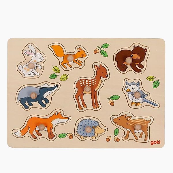 goki Steckpuzzle Steckpuzzle Waldtiere, 9 Puzzleteile, günstig online kaufen