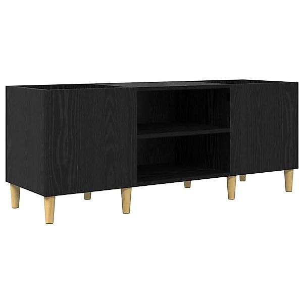 vidaXL Schallplattenschrank Schwarz Eichen-Optik 121 x 38 x 48 cm 881473 günstig online kaufen