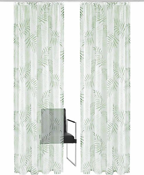my home Gardine »Paula« Kräuselband 1 Stk. tlg. Halbtransparent, Voile, Pol günstig online kaufen