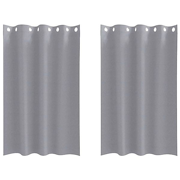 vidaXL Verdunkelungs-Vorhänge mit Ringen Hellgrau Polyester 4107344 günstig online kaufen