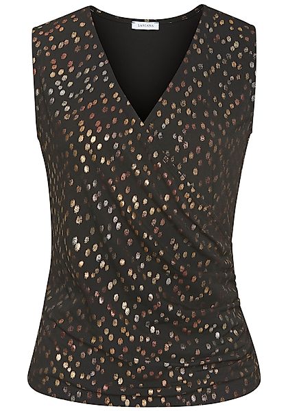 LASCANA Tanktop in Wickeloptik, mit Alloverdruck und seitlicher Raffung günstig online kaufen