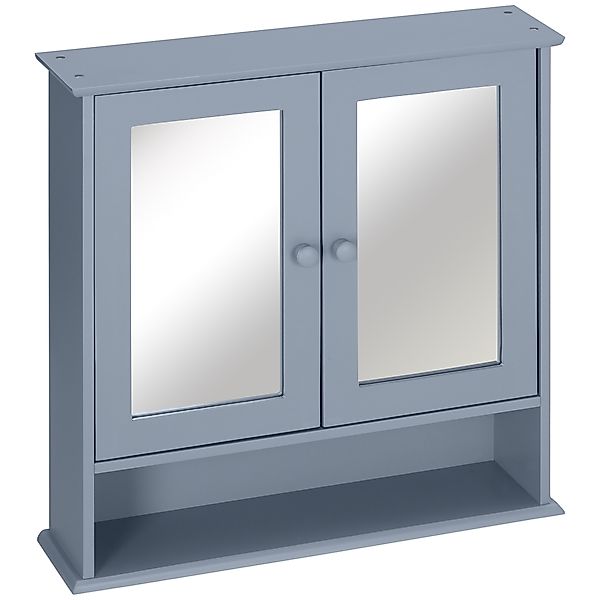 kleankin Wandspiegel mit Regal für Badezimmer 56L x 13B x 58H cm Doppeltüri günstig online kaufen
