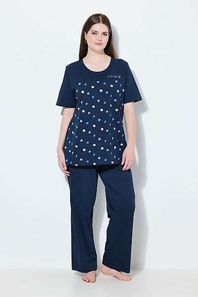 Ulla Popken Pyjama Pyjama Blüten Stickerei günstig online kaufen
