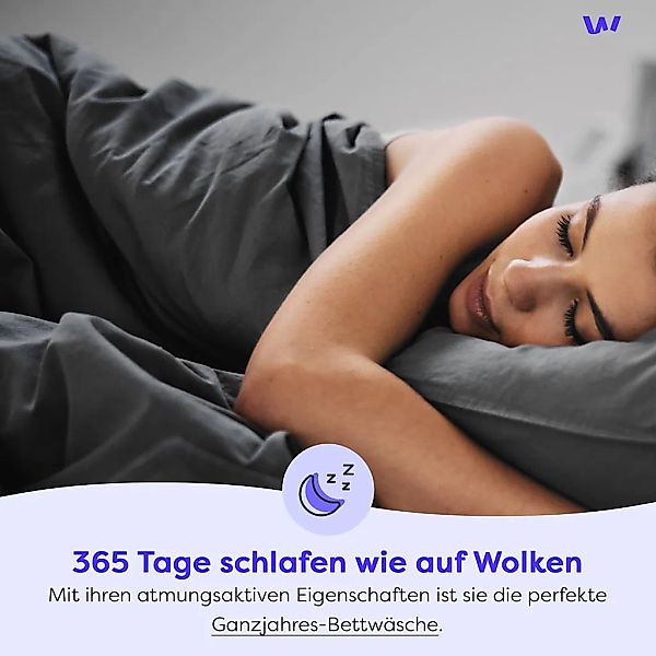 Wolkenfeld Bettwäsche "Renforcé Bettwäsche Baumwolle - Natürlich weiches Sc günstig online kaufen