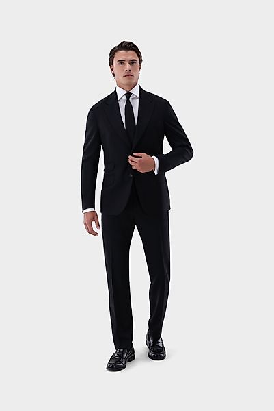 Sakko aus Wolle mit aufsteigendem Revers günstig online kaufen