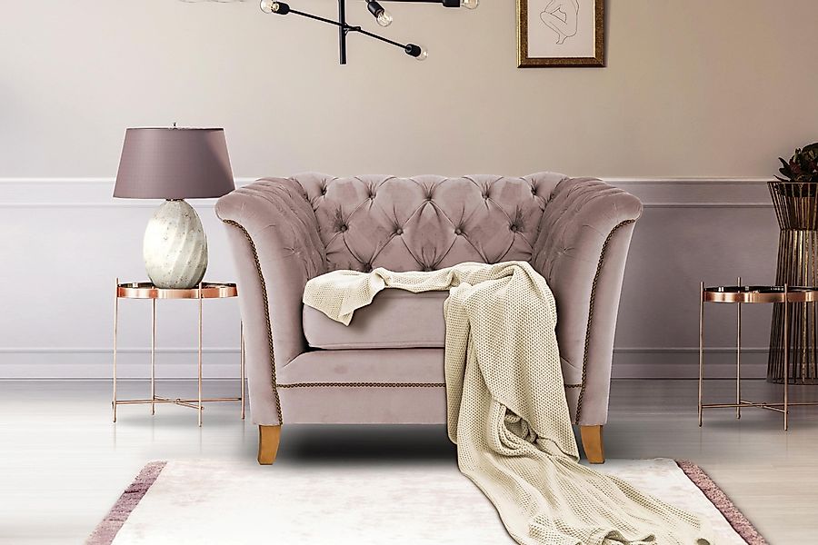 Home affaire Sessel Newport modernes Chesterfield, günstig online kaufen