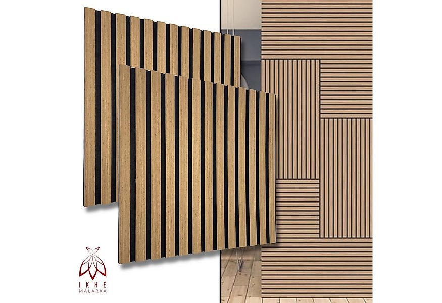 IKHEMalarka Wandpaneel 2 Stück Akustikpaneele 3D Lamellen MDF mit Filz, (2 günstig online kaufen
