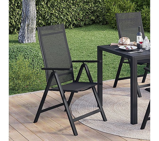 STEELSØN Gartenstuhl Alaris (2 St), 6-fach verstellbare Lehne, Aluminium St günstig online kaufen