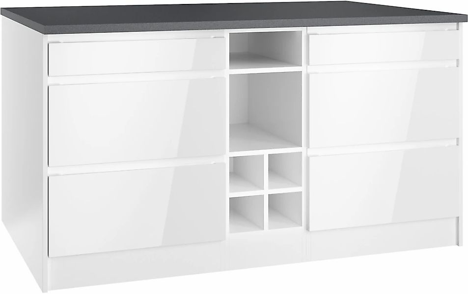 HELD MÖBEL Kücheninsel "Virginia", Breite 153 cm, MDF-Fronten, Flaschenrega günstig online kaufen