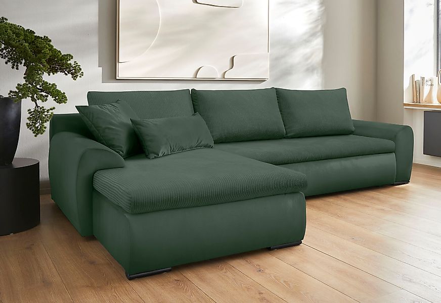 Home affaire Ecksofa "Win, L-Form, Breite 285cm", optional mit Schlaffunkti günstig online kaufen