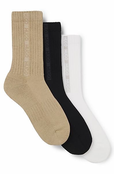 HUGO Basicsocken 3P QS RIB TAPE MD mit Rippdetails günstig online kaufen