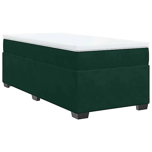 vidaXL Boxspringbett mit Matratze Dunkelgrün 80x200 cm Samt 3285248 günstig online kaufen