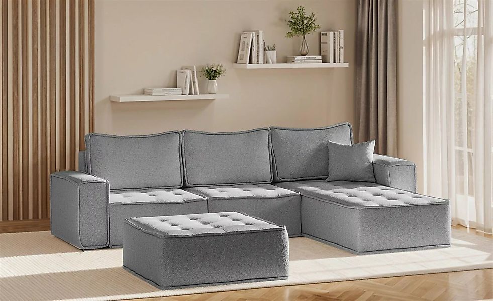 Fun Möbel Ecksofa Modulsofa 4-teilig SANDE in Stoff, Alle Module zu System günstig online kaufen