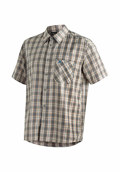 Maier Sports Funktionshemd "Mauro" Kariertes Kurzarm-Hemd für Wandern, Reis günstig online kaufen