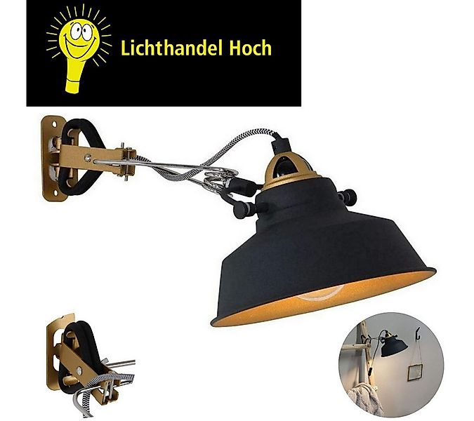 Lichthandel Hoch LED Klemmleuchte Klemmlampe E27 Klemmleuchte Vintage Lesel günstig online kaufen
