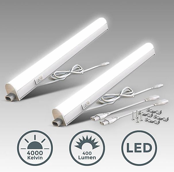 B.K.Licht Unterschrankleuchte, 2er-Set, je 1 x LED-Platine, 4 Watt, 400 Lum günstig online kaufen