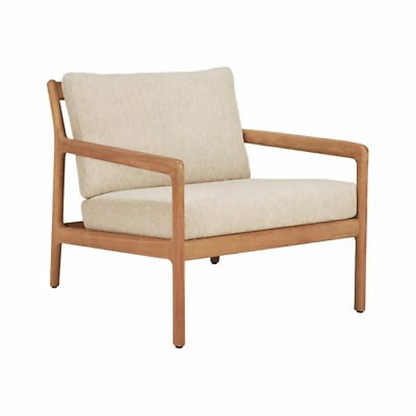 Gepolsterter Sessel Jack Outdoor textil holz beige / Teakholz & Stoff - Eth günstig online kaufen