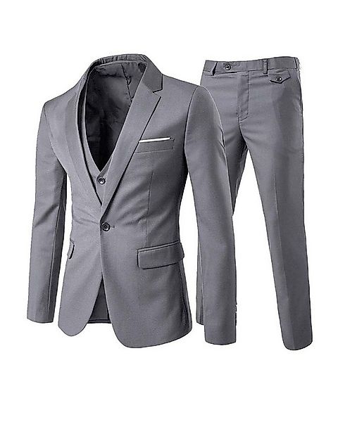 Allthemen Anzug 3-teilig (3 tlg) Edler Slim Fit Herrenanzug für den Busines günstig online kaufen