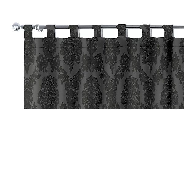 Kurzgardine mit Schlaufen, schwarz, 130 x 40 cm, Damasco (613-32) günstig online kaufen