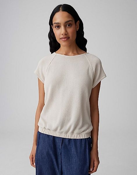 OPUS Kurzarmshirt Svalla aus Jersey mit Strick Optik leicht elastischer Sto günstig online kaufen