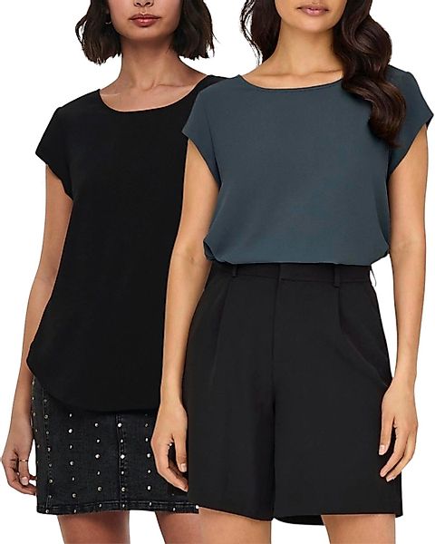 ONLY Shirtbluse (2er Pack) Basic Shirt günstig online kaufen