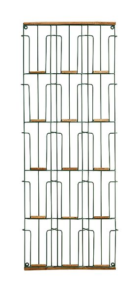 Kartenhalter Wandregal Eisen/Bambus H. 93 cm B. 35 cm T.3 cm  Grün günstig online kaufen