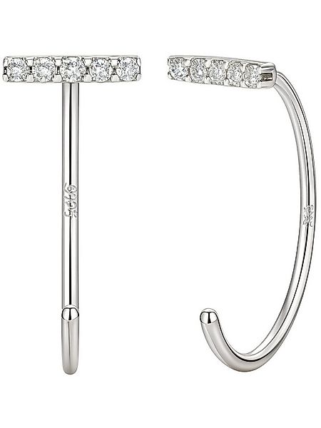 S&T Design Paar Ohrstecker Design Damen Ohrringe aus 925 Silber mit Moissan günstig online kaufen