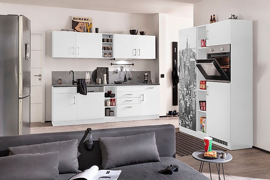KOCHSTATION Küchenzeile »KS-Paris«, mit E-Geräten, Breite 400 cm günstig online kaufen