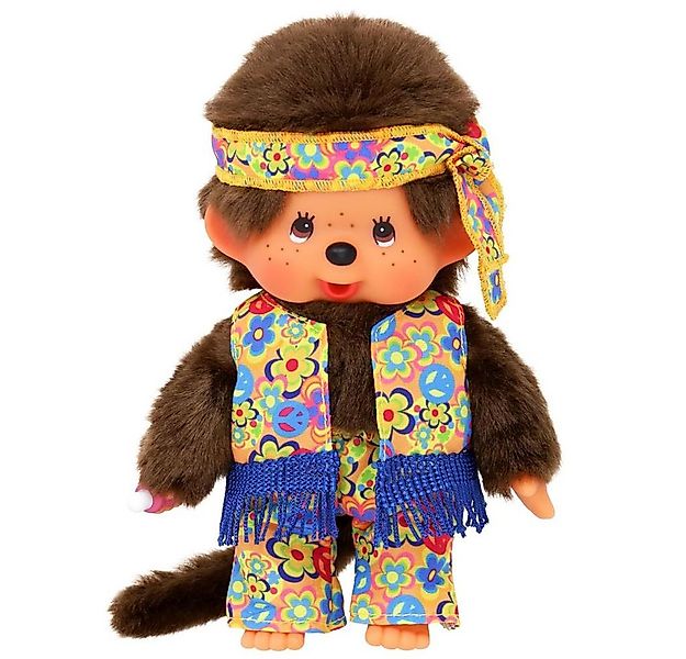Monchhichi Plüschfigur Hippie Junge mit Kopfband 20 cm Monchhichi Puppe günstig online kaufen