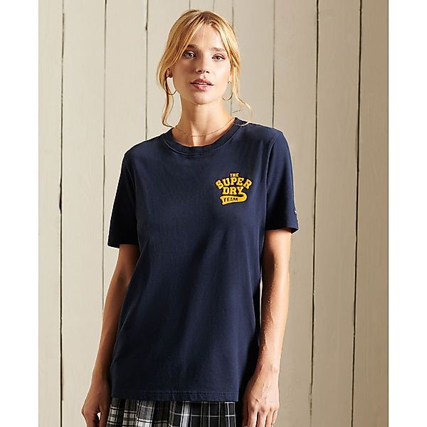 Superdry Script Style Col Flock Kurzarm T-shirt XL Deep Navy günstig online kaufen