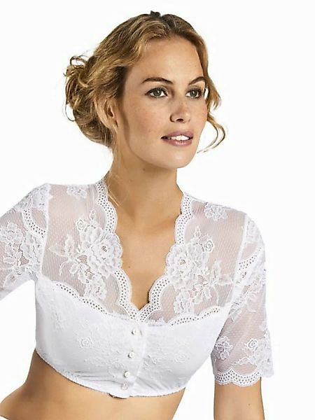 Nina Von C. Dirndlbluse Dirndlbluse mit Knopfleiste, kurzarm Tracht (Stück, günstig online kaufen