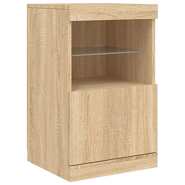 vidaXL Sideboard Sideboard mit LED-Leuchten Sonoma-Eiche günstig online kaufen