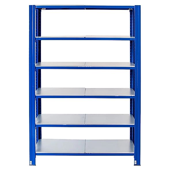 Ar Shelving T Profile Steckregal Blau & Verzinkt 250x120x50 cm 6 Böden 180 günstig online kaufen
