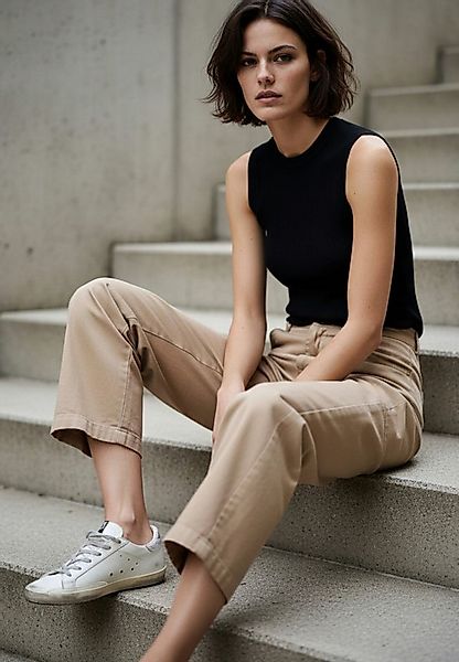 Andijamo-Fashion Chinos BARREL LEG PANTS dezente Ziernähte günstig online kaufen