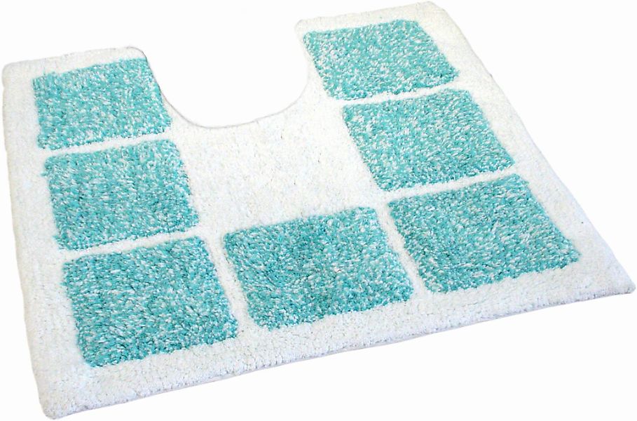 MESANA Badematte "Karo Melange" Höhe 15 mm rutschhemmend beschichtet fußbod günstig online kaufen