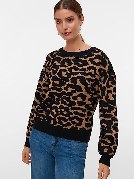 Vero Moda Strickpullover "VMSILJEANIMAL LS O-NCK PULLOVER GA NOOS" günstig online kaufen
