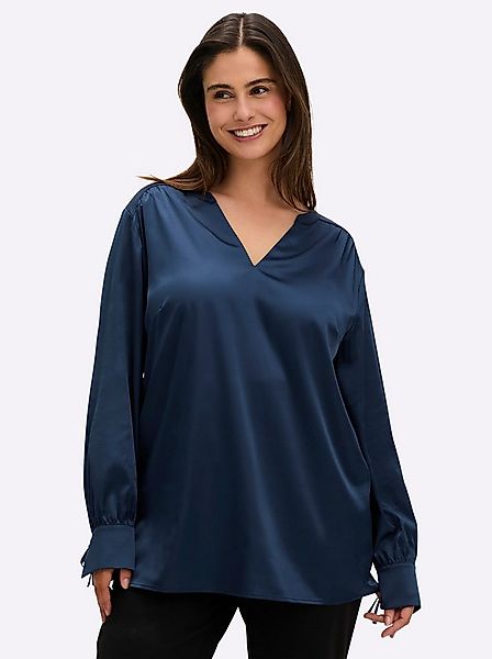 Sheego Klassische Bluse Tunika Langarm günstig online kaufen