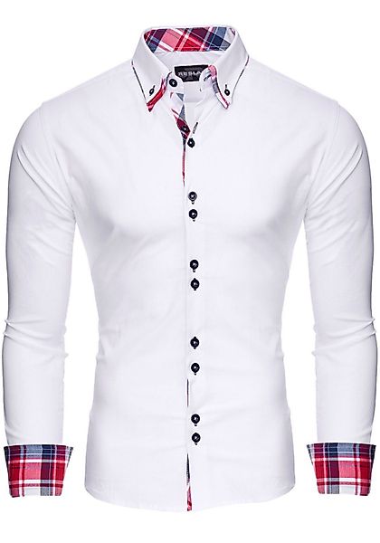 Reslad Langarmhemd Reslad Herren Hemd Button-Down günstig online kaufen