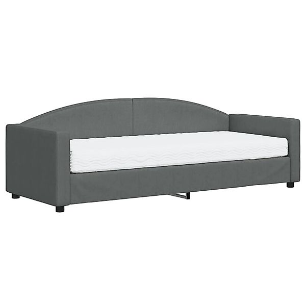 vidaXL Bett Tagesbett mit Matratze Dunkelgrau günstig online kaufen
