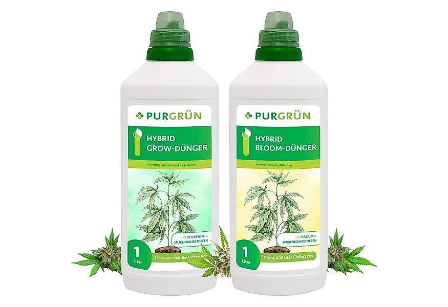 Purgrün Pflanzendünger Hybrid Dünger Set, NPK für Wachstum & Blüte, 2L, Flü günstig online kaufen
