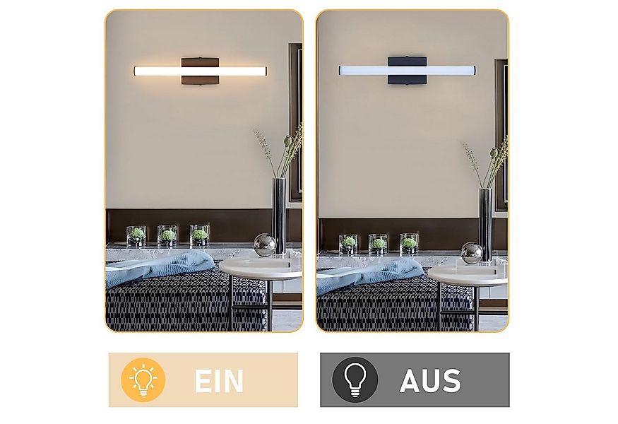 Nettlife LED Wandleuchte Schwarz Modern 6W 3000K Warmweiß für Flur, LED fes günstig online kaufen