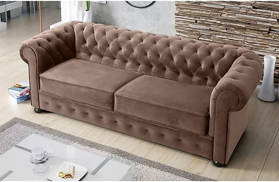 JVmoebel Sofa Grünes Chesterfield Sofa luxus 3 Sitzer Couch Großes Sifa Tex günstig online kaufen