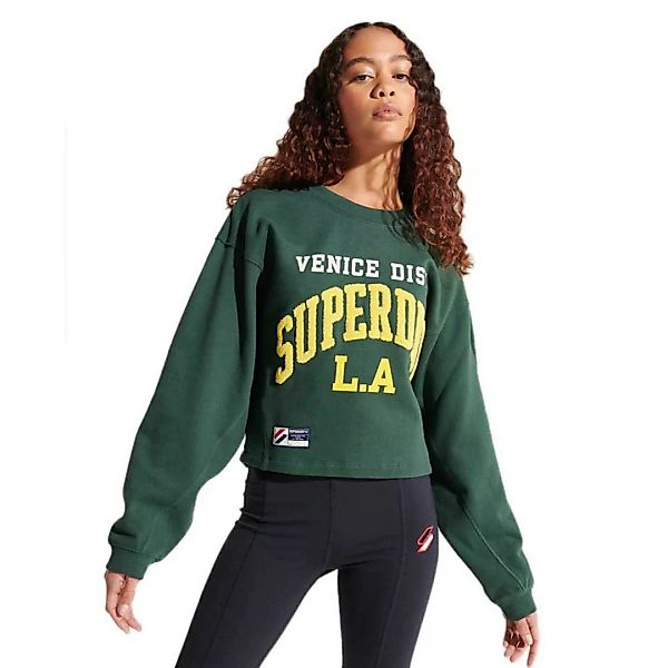 Superdry Varsity Arch Batwing Crew Sweatshirt XL Enamel Green günstig online kaufen